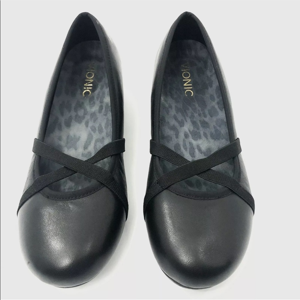 Vionic Dakota Mary Jane Ballet Flat Black Size 8